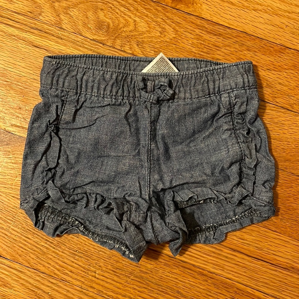 Old Navy baby girls linen shorts 3-6 months